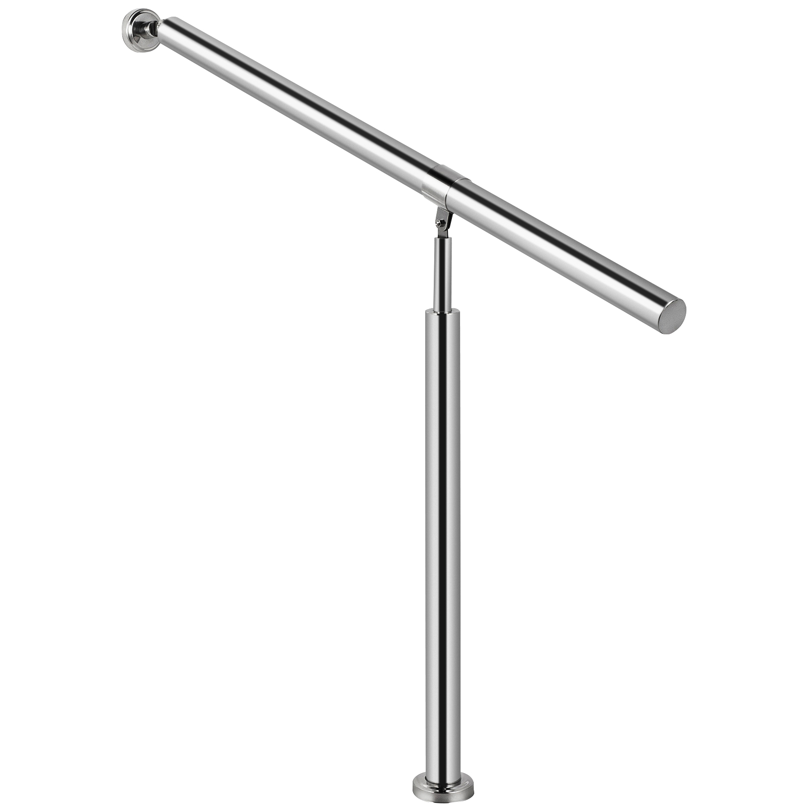 VEVOR Stair Handrail 1-3 Steps Railing Step Hand Rail Steel/ Metal for Porch - Picture 12 of 62