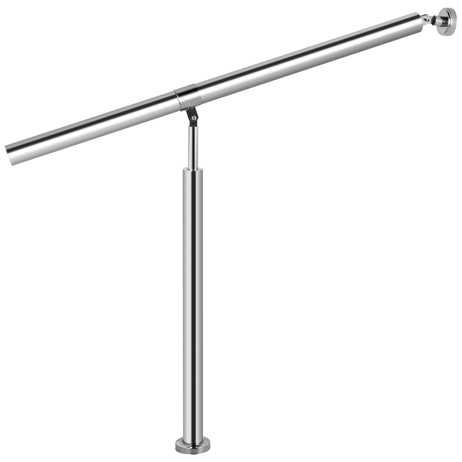 VEVOR Stair Handrail 1-3 Steps Railing Step Hand Rail Steel/ Metal for Porch - Picture 14 of 62
