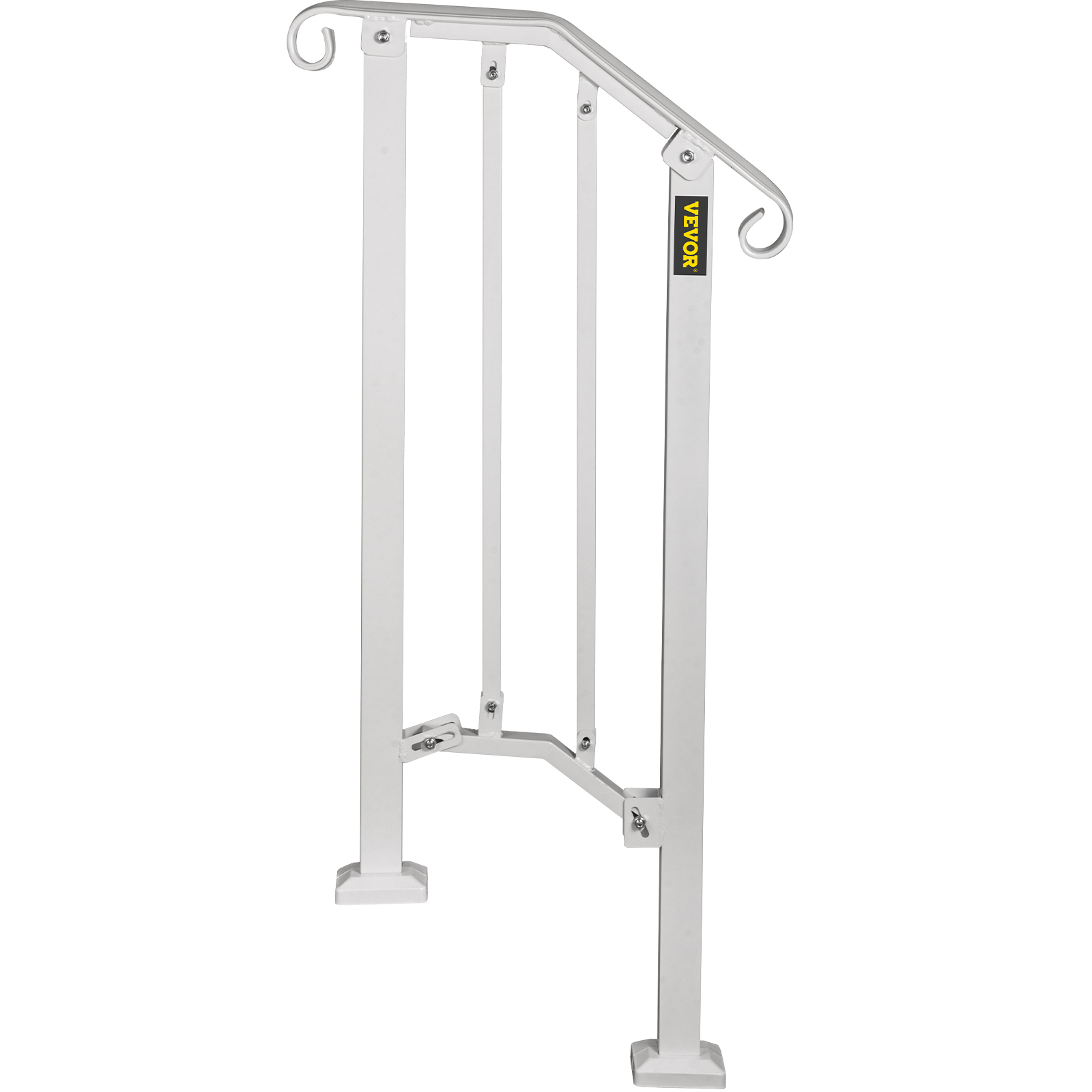VEVOR Wrought Iron Handrail For 1 to 5 Steps Adjustable Safety Outdoor Handrail - Picture 120 of 134