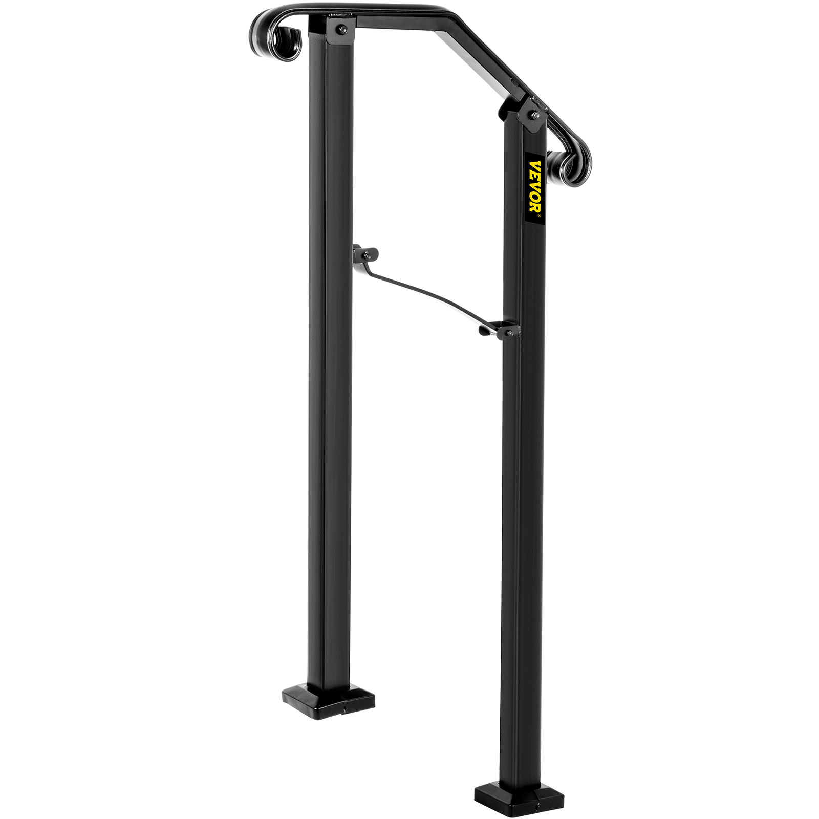 VEVOR Wrought Iron Handrail For 1 to 5 Steps Adjustable Safety Outdoor Handrail - Picture 13 of 134