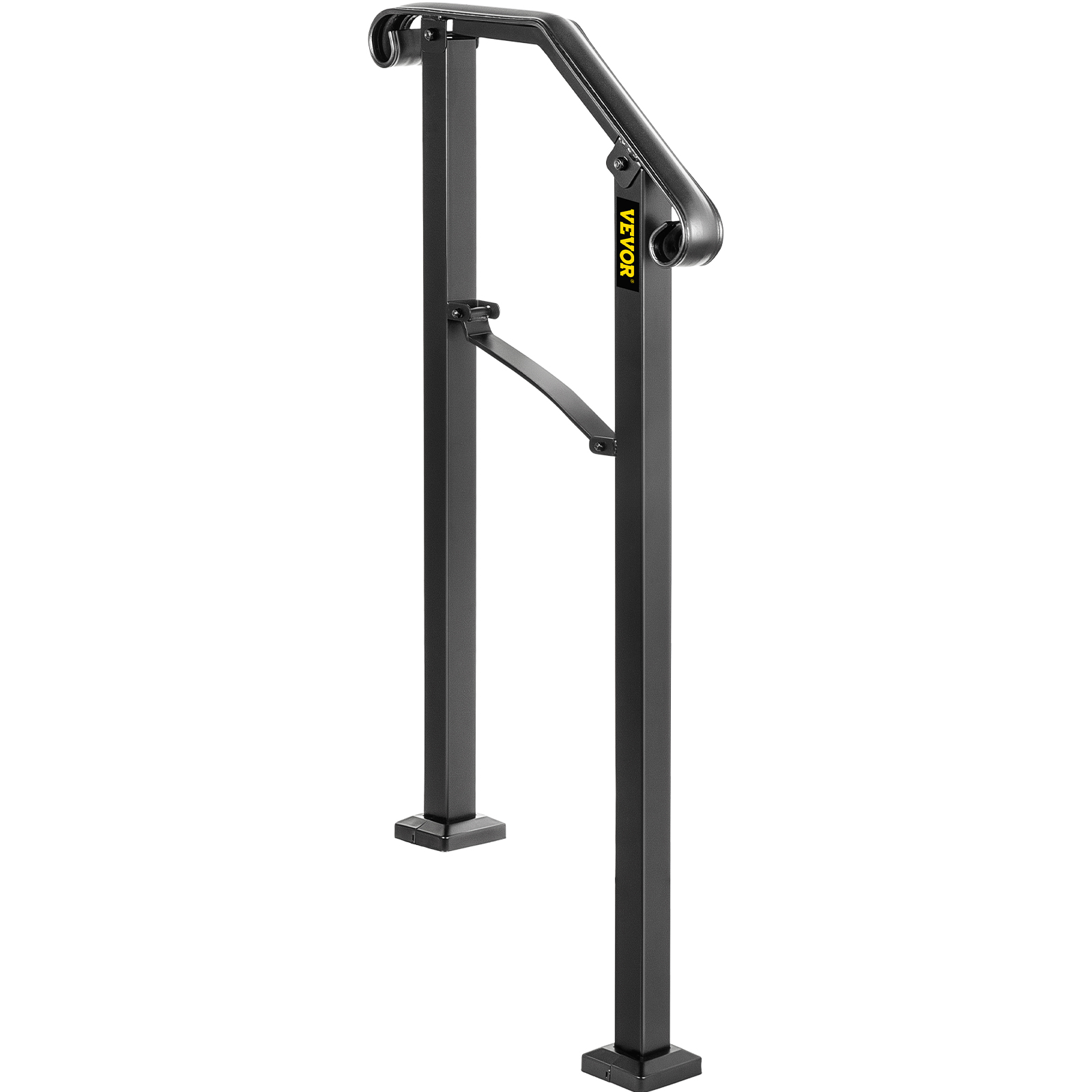 VEVOR Wrought Iron Handrail For 1 to 5 Steps Adjustable Safety Outdoor Handrail - Picture 14 of 134