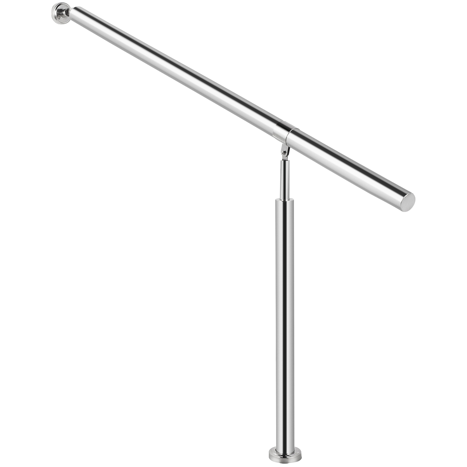 VEVOR Stair Handrail 1-3 Steps Railing Step Hand Rail Steel/ Metal for Porch - Picture 24 of 62