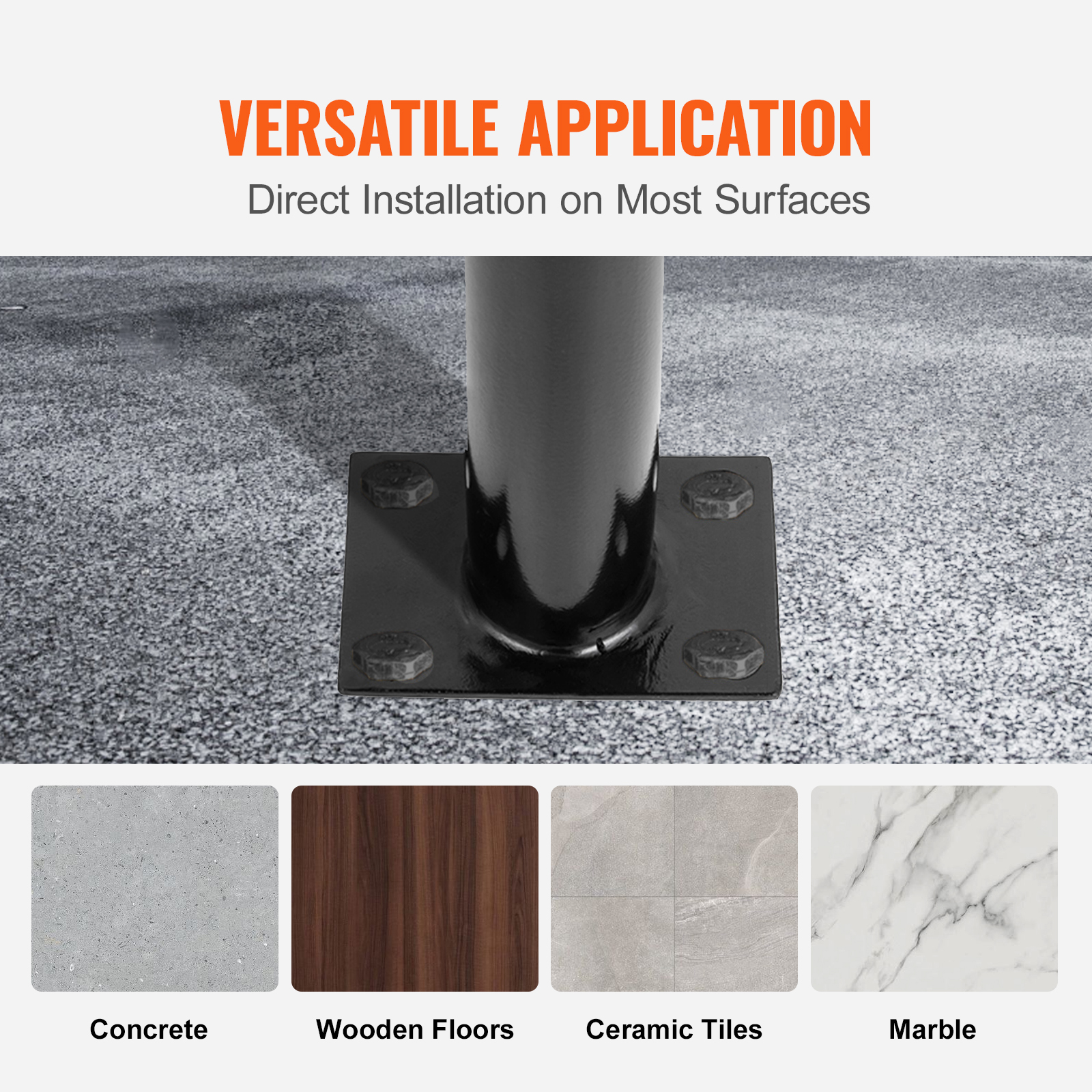 VEVOR Stair Handrail 1-3 Steps Railing Step Hand Rail Steel/ Metal for Porch - Picture 31 of 62