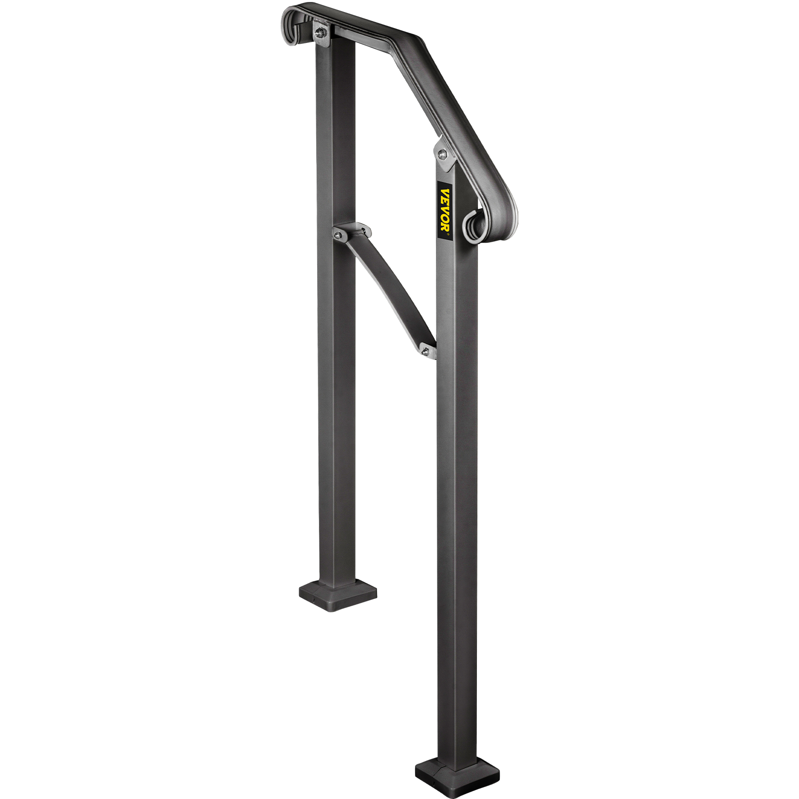 VEVOR Wrought Iron Handrail For 1 to 5 Steps Adjustable Safety Outdoor Handrail - Picture 37 of 134