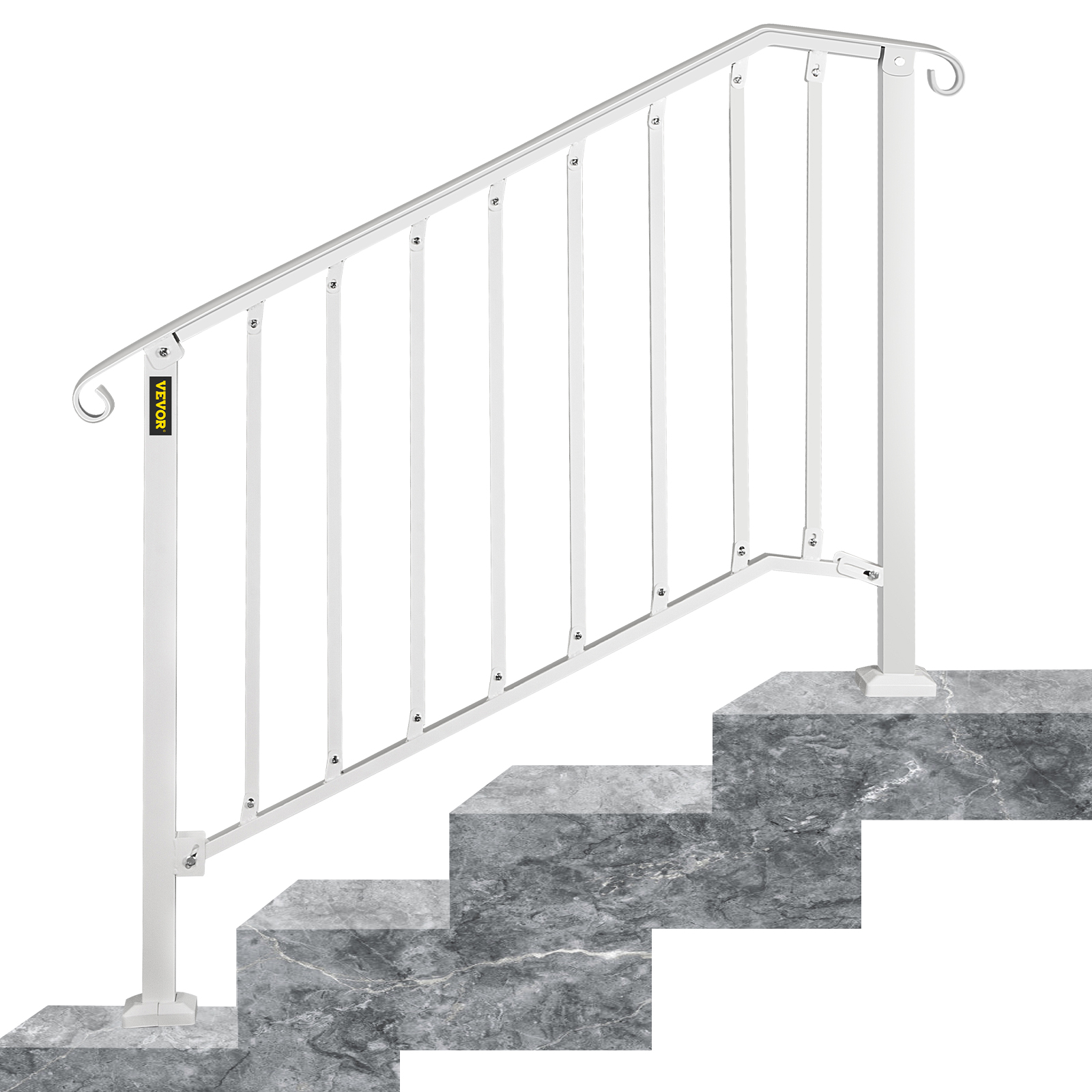Escalera plegable de 4 peldaños para el hogar con soporte para  herramientas, escalera de escalera de acero al carbono antideslizante para