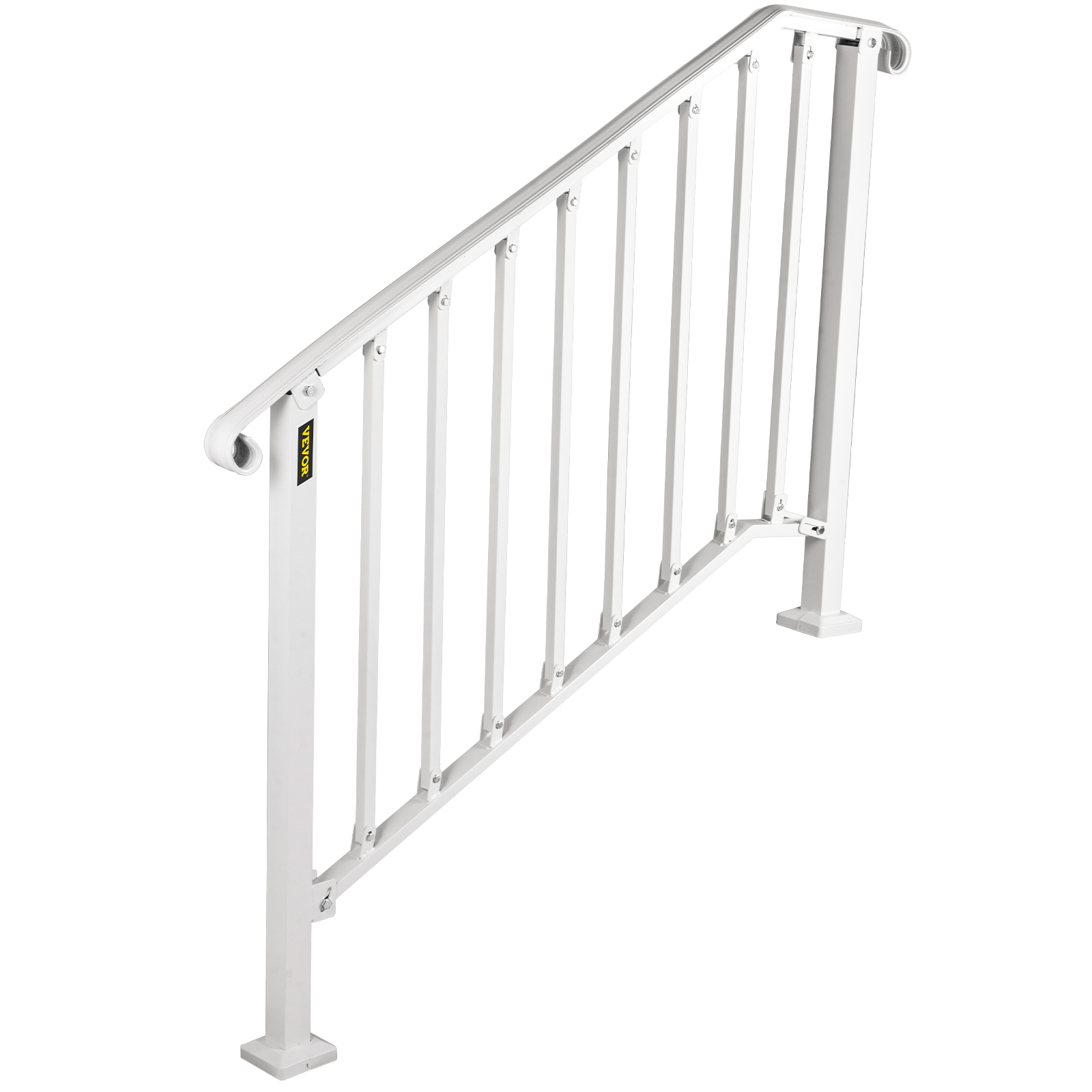 VEVOR Wrought Iron Handrail For 1 to 5 Steps Adjustable Safety Outdoor Handrail - Picture 133 of 134
