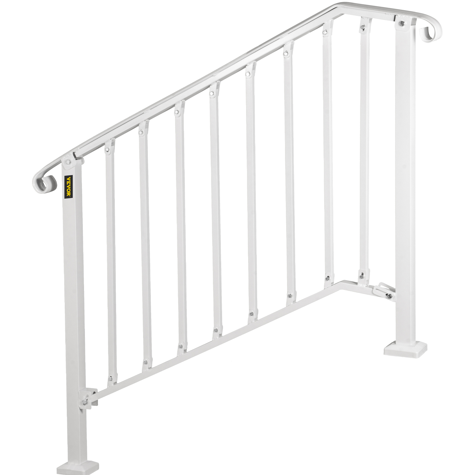 VEVOR Wrought Iron Handrail For 1 to 5 Steps Adjustable Safety Outdoor Handrail - Picture 134 of 134