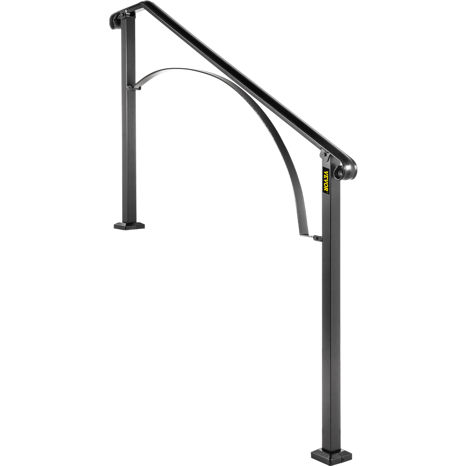 VEVOR Wrought Iron Handrail For 1 to 5 Steps Adjustable Safety Outdoor Handrail - Picture 61 of 134