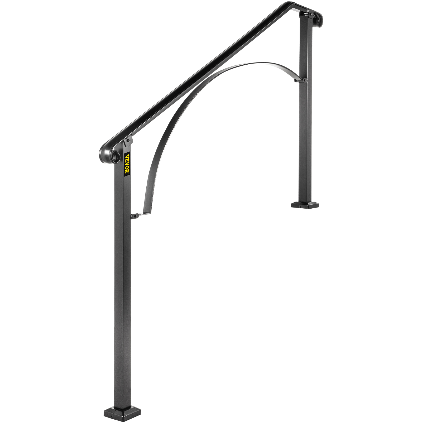 VEVOR Wrought Iron Handrail For 1 to 5 Steps Adjustable Safety Outdoor Handrail - Picture 59 of 134