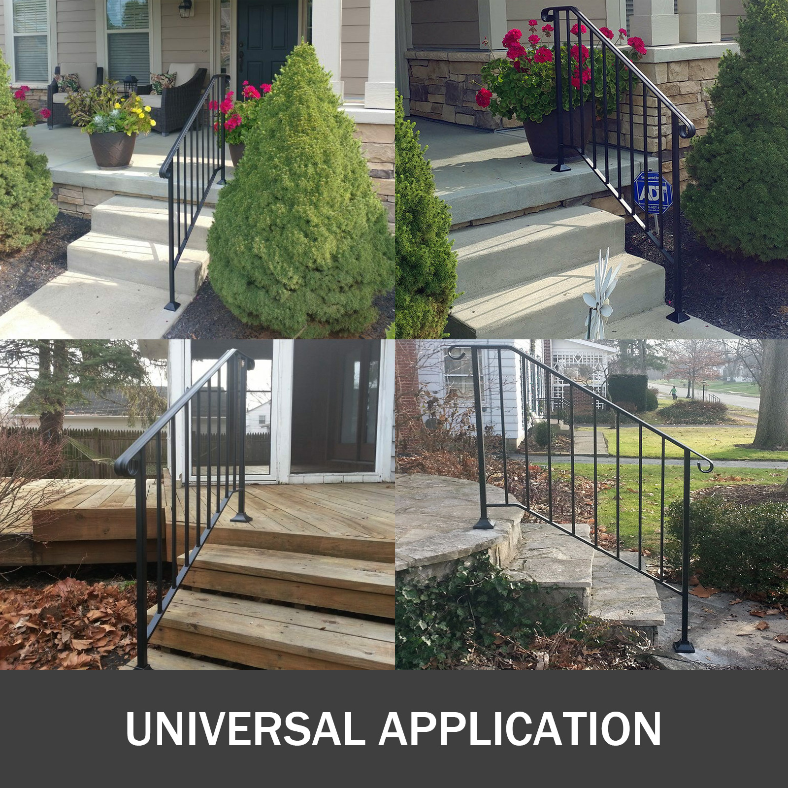 Barandilla para Escaleras Ajuste 3 o 4 Pasos Escalon de Hormigón para