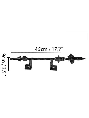 VEVOR Wrought Iron Handrail Wall Mounted Hand Railing, Black | VEVOR US