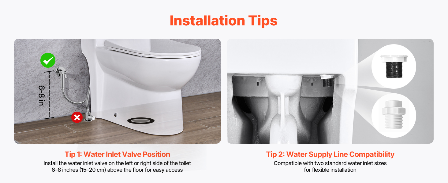 installationsmål toilet