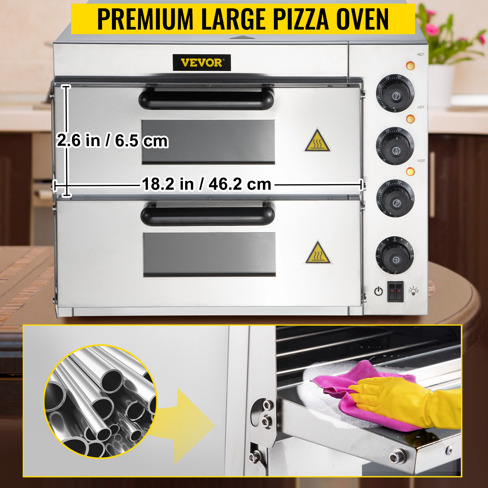 VEVOR Commercial Pizza Oven Countertop, 14