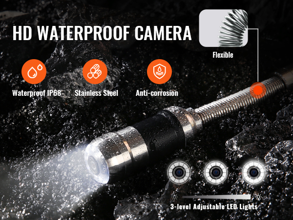 Caméra d'inspection de canalisation - flexible 30 m - Kiloutou