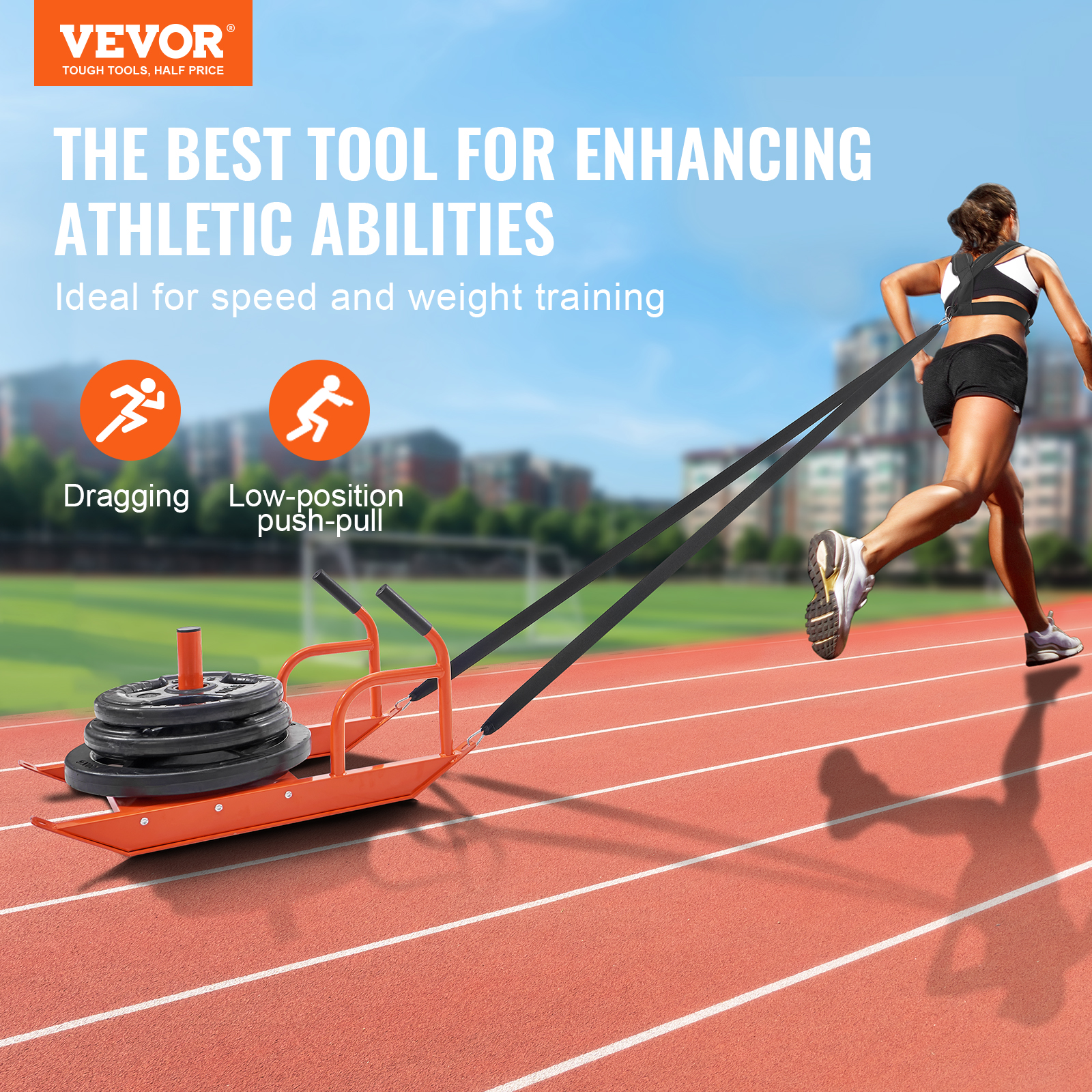 VEVOR Weight Power Pull Push Sled Fitness Strength Speed Resistant Training Sled - Picture 28 of 86