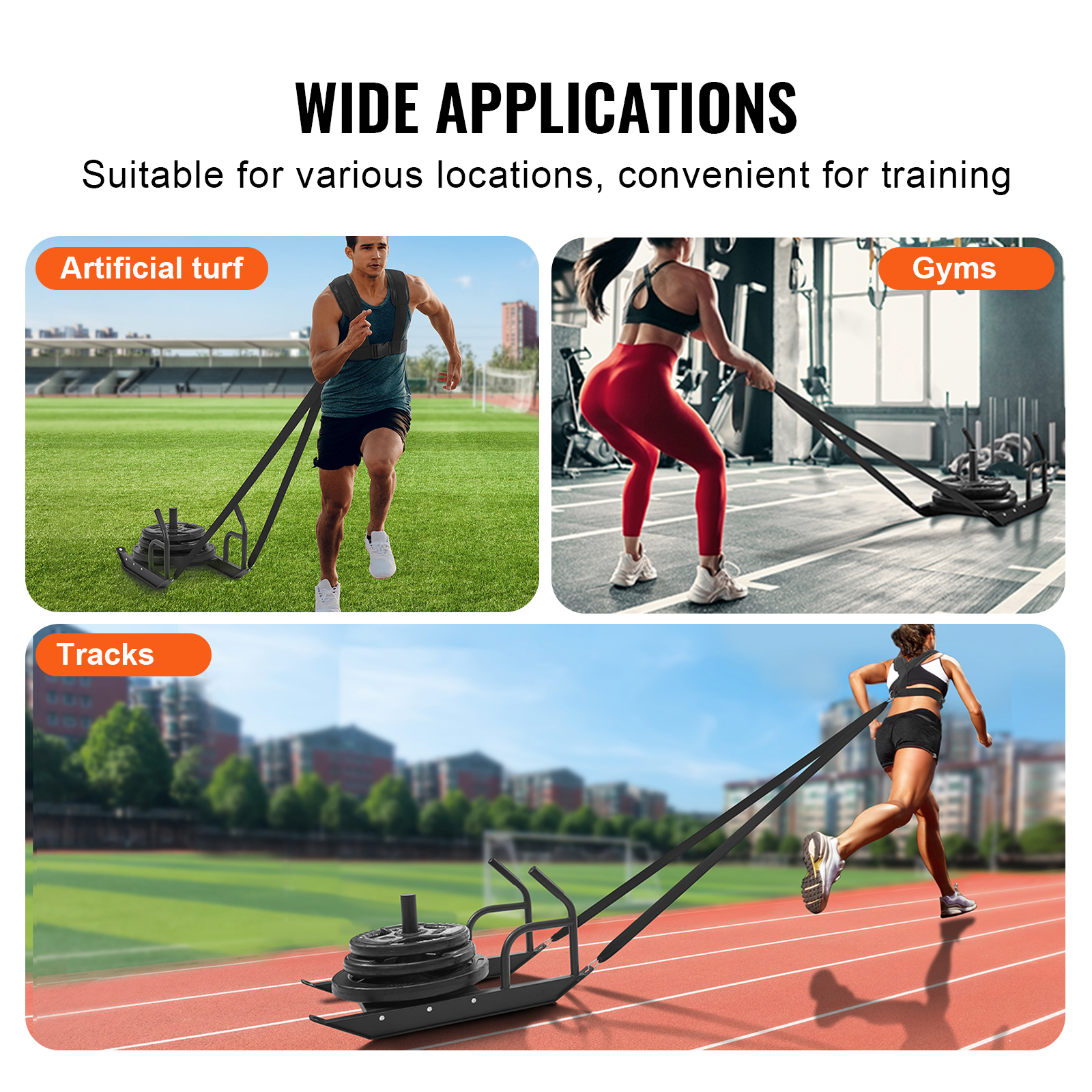 VEVOR Weight Power Pull Push Sled Fitness Strength Speed Resistant Training Sled - Picture 56 of 86