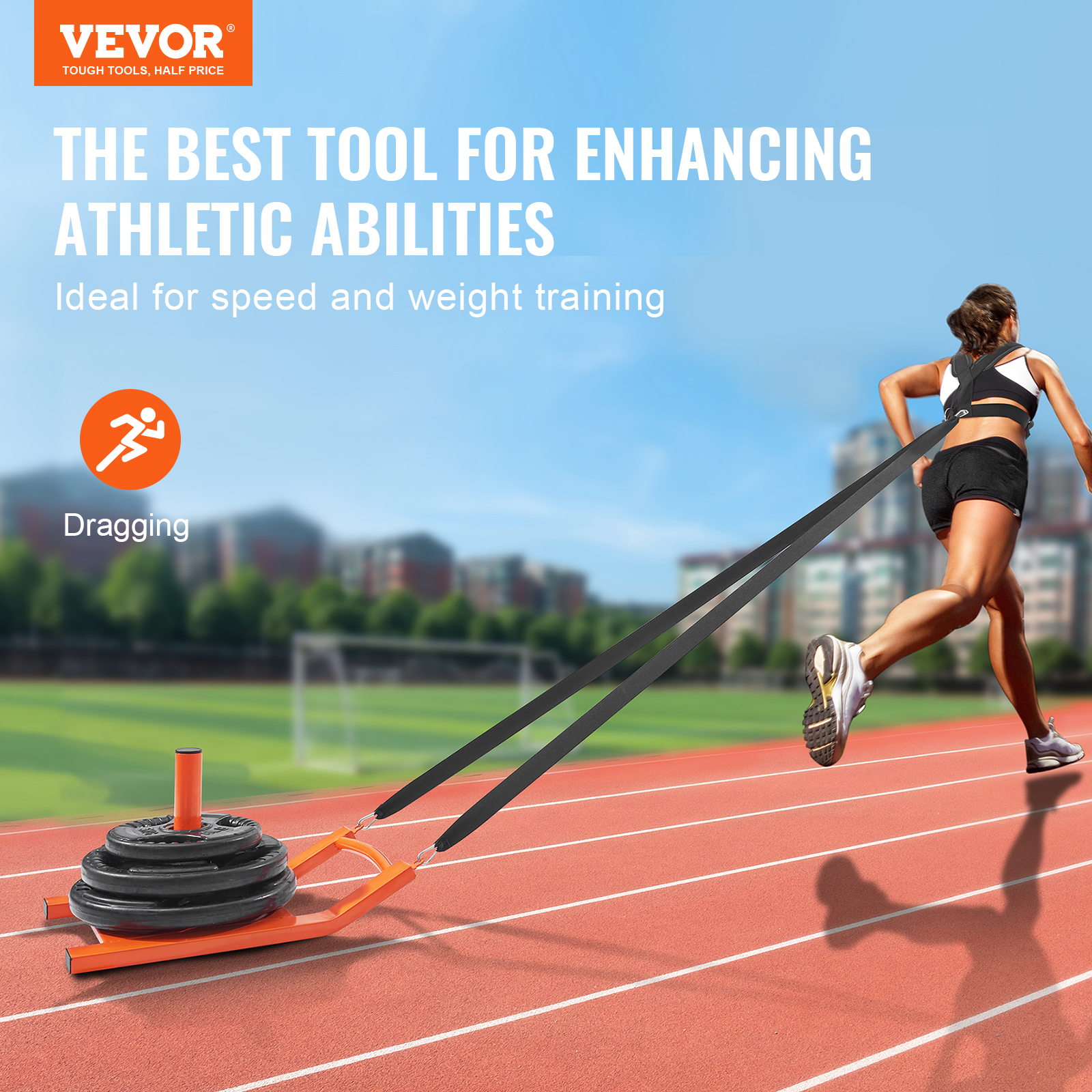 VEVOR Weight Power Pull Push Sled Fitness Strength Speed Resistant Training Sled - Picture 40 of 86