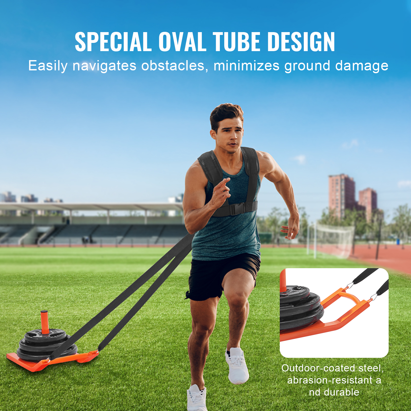 VEVOR Weight Power Pull Push Sled Fitness Strength Speed Resistant Training Sled - Picture 43 of 86