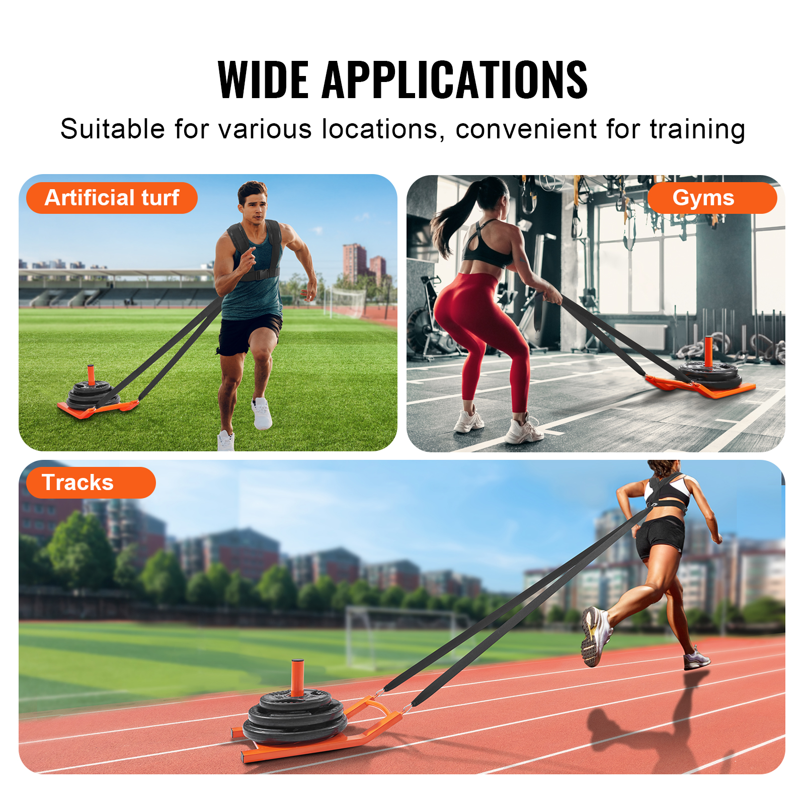 VEVOR Weight Power Pull Push Sled Fitness Strength Speed Resistant Training Sled - Picture 44 of 86