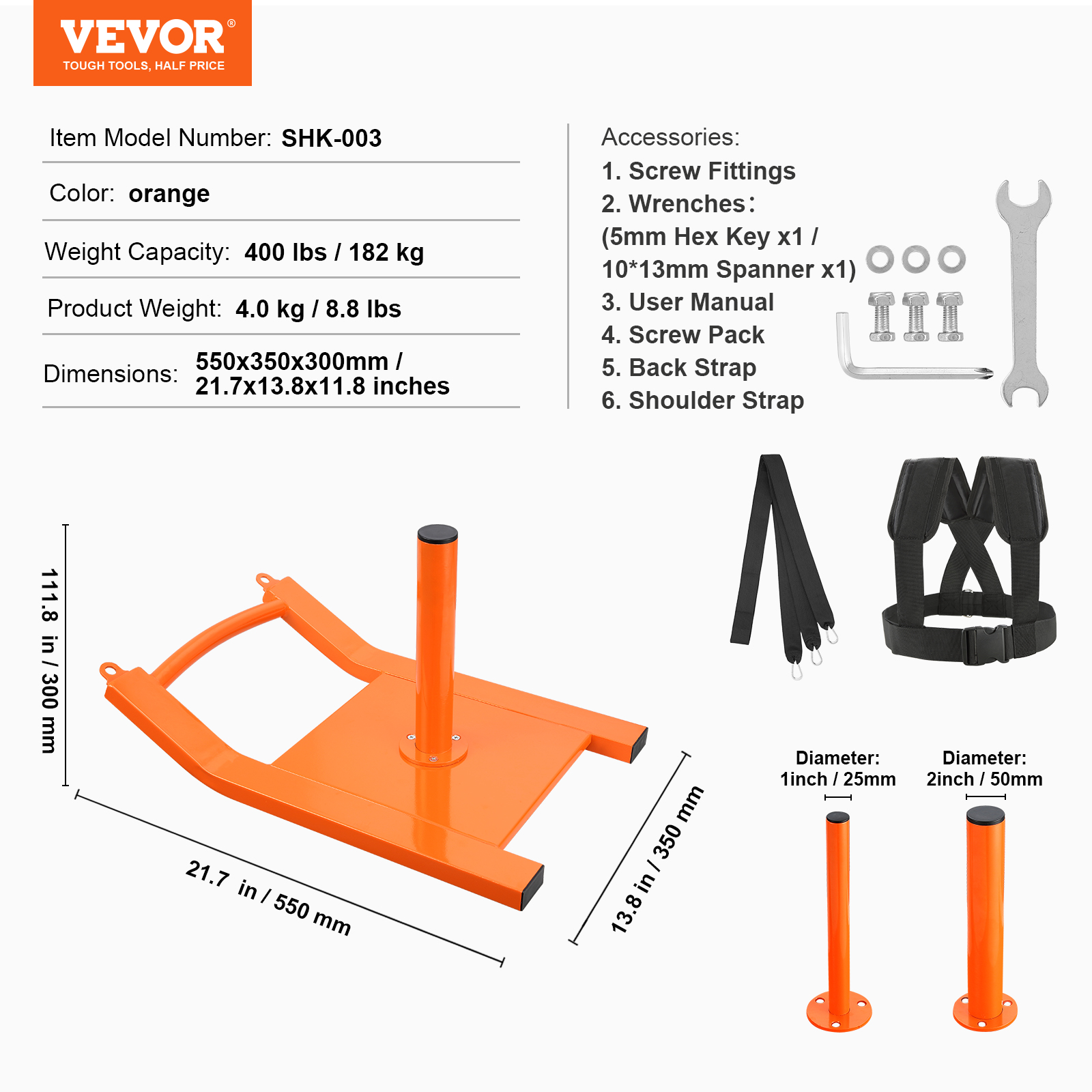VEVOR Weight Power Pull Push Sled Fitness Strength Speed Resistant Training Sled - Picture 45 of 86