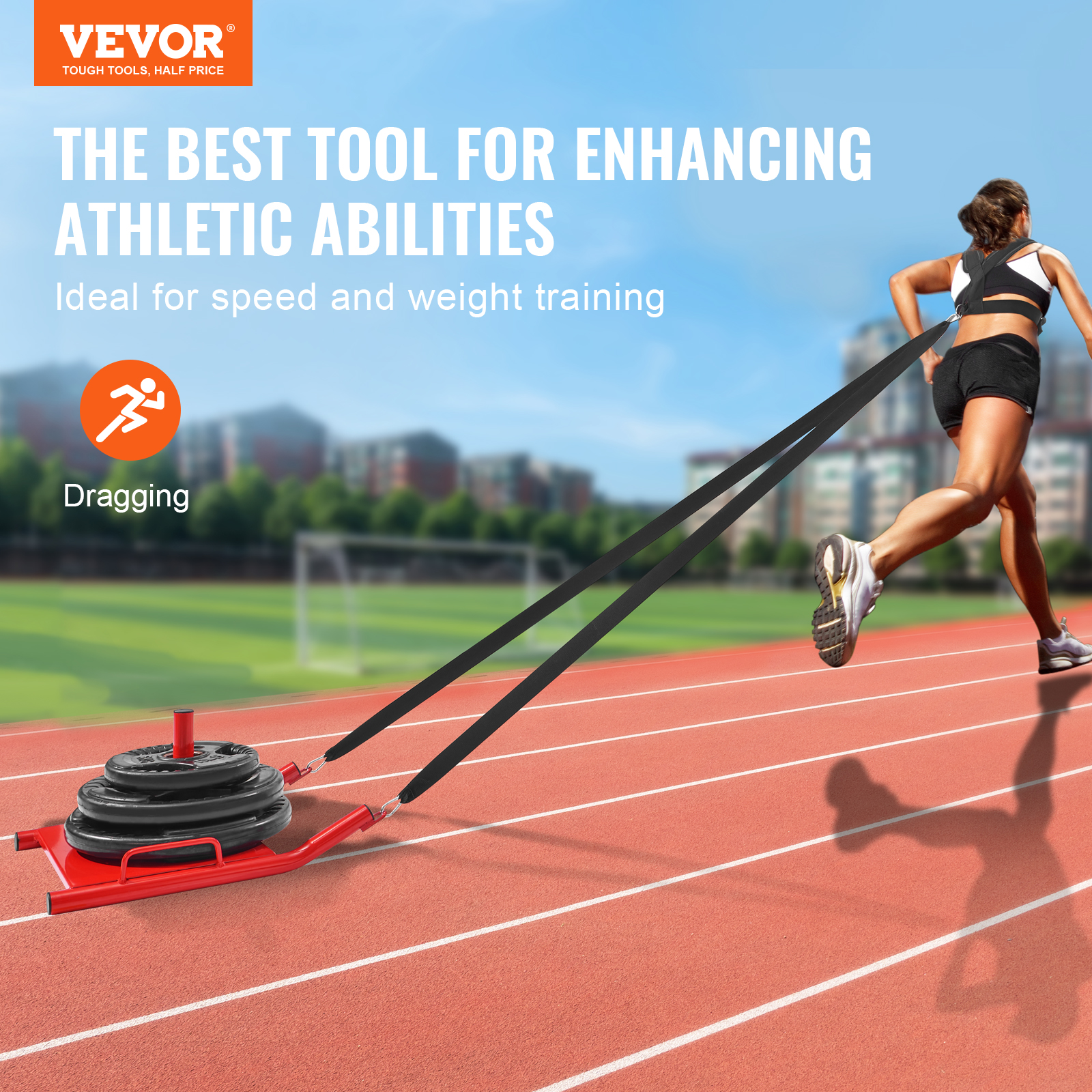 VEVOR Weight Power Pull Push Sled Fitness Strength Speed Resistant Training Sled - Picture 16 of 86