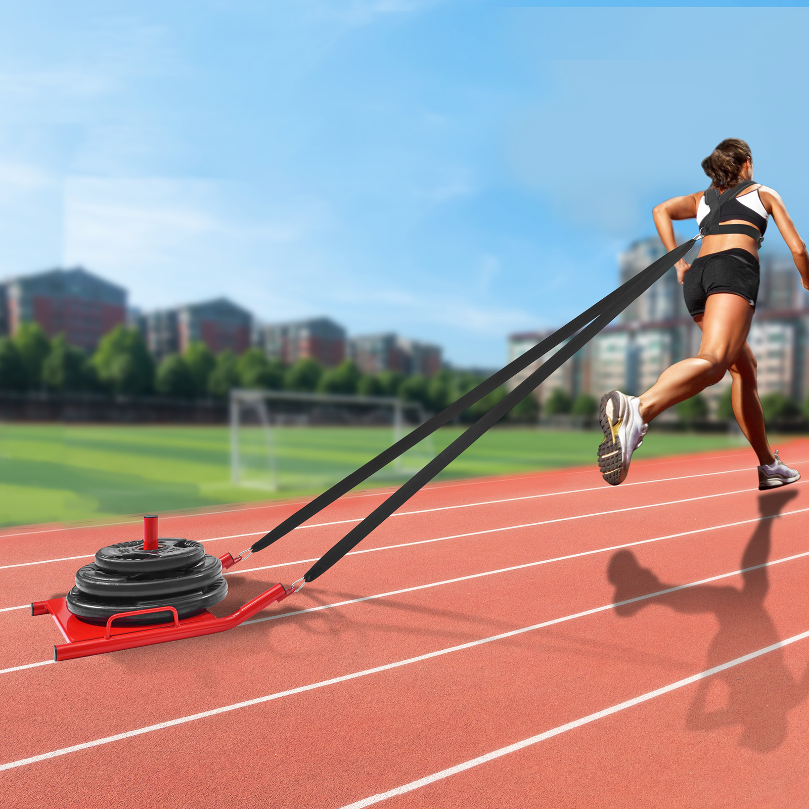 VEVOR Weight Power Pull Push Sled Fitness Strength Speed Resistant Training Sled - Picture 22 of 86