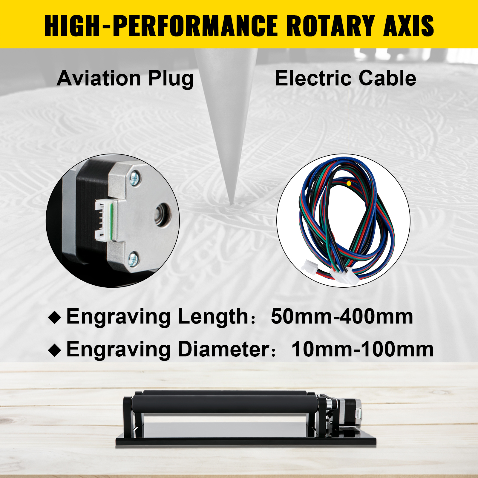 VEVOR Rotary Axis Attachment Laser Rotary Attachment for Engraving Machine