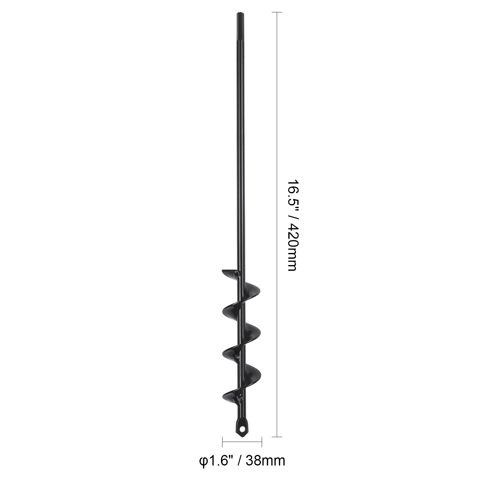 VEVOR Auger Drill Bit for Planting, 1.6 x 16.5 inch Garden Auger Drill ...