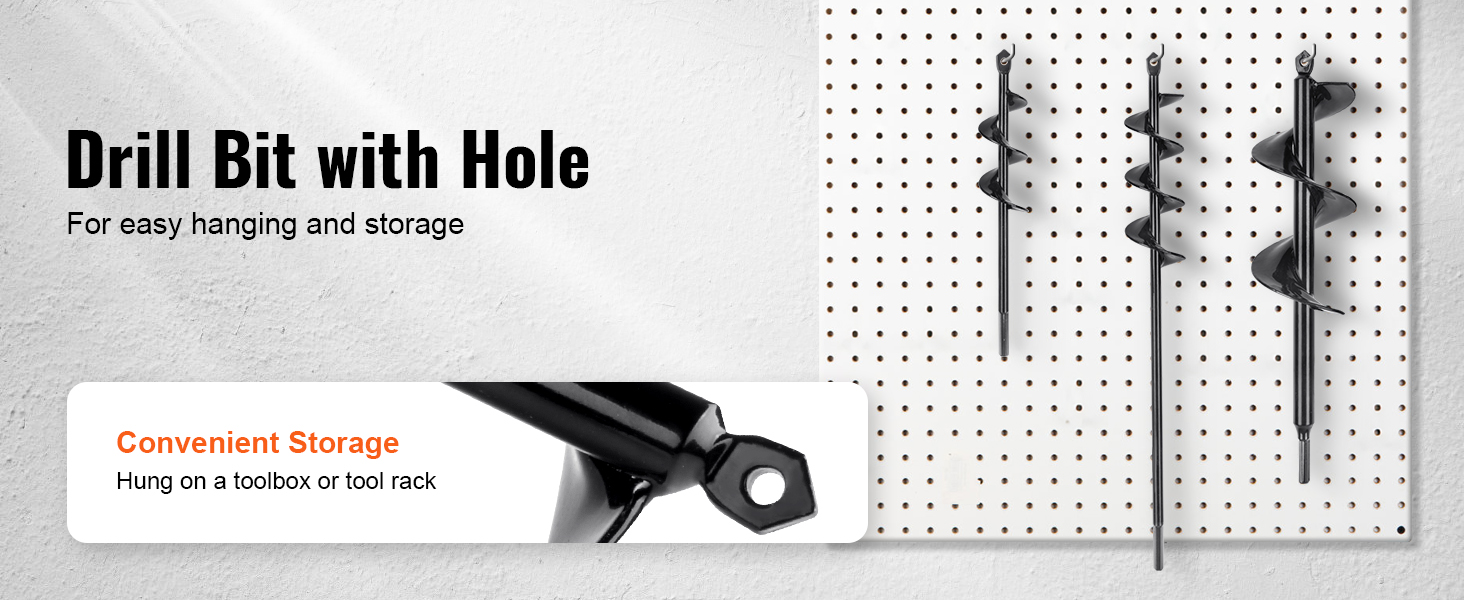 4-Piece Garden Auger Drill Bit Set - Spiral Earth Drill For Planting, Post Holes & Soil Mixing