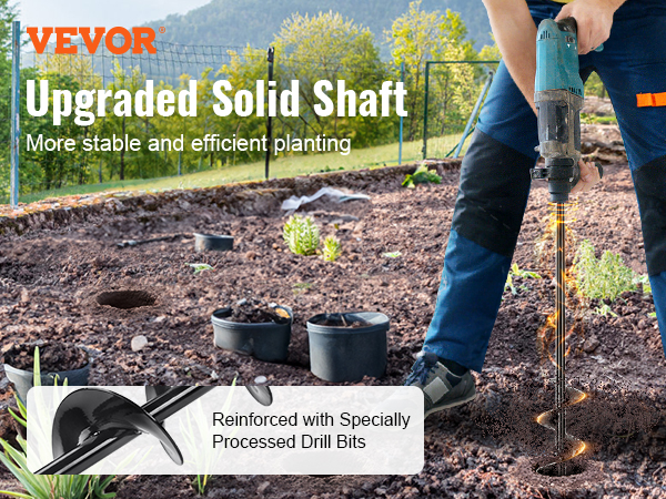 Handdo 3x24 Inch Auger Drill Bit – Spiral Garden Planter For Bulbs, Flowers, Mixing – Universal