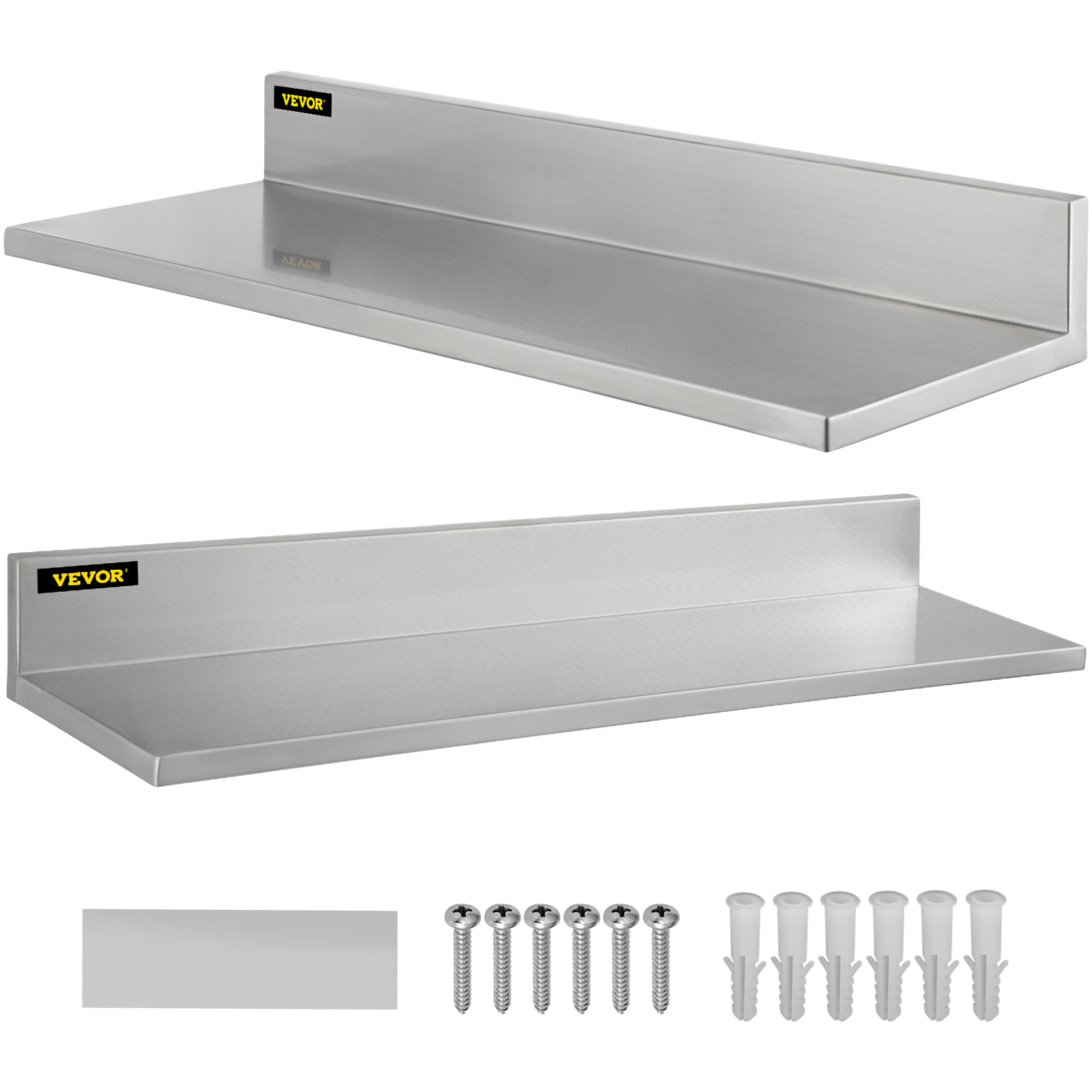 VEVOR Stainless Steel Wall Shelf Commercial Kitchen Shelf 8.6'' x 16'' 2pcs  Home VEVOR US
