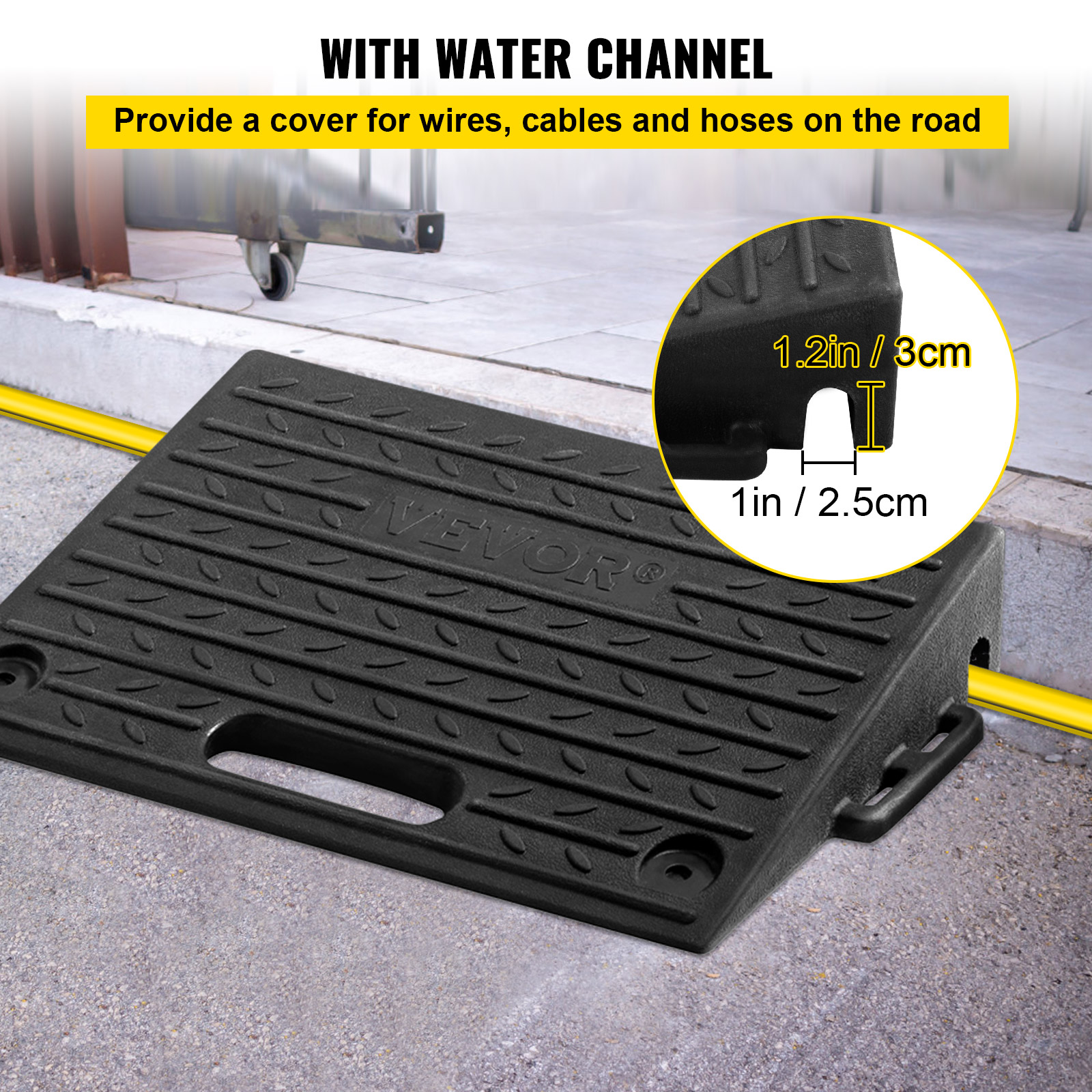 VEVOR Rubber Threshold Curb Ramp 1.5in-4 in Rise Wheelchair Scooters Access Ramp - Picture 100 of 109