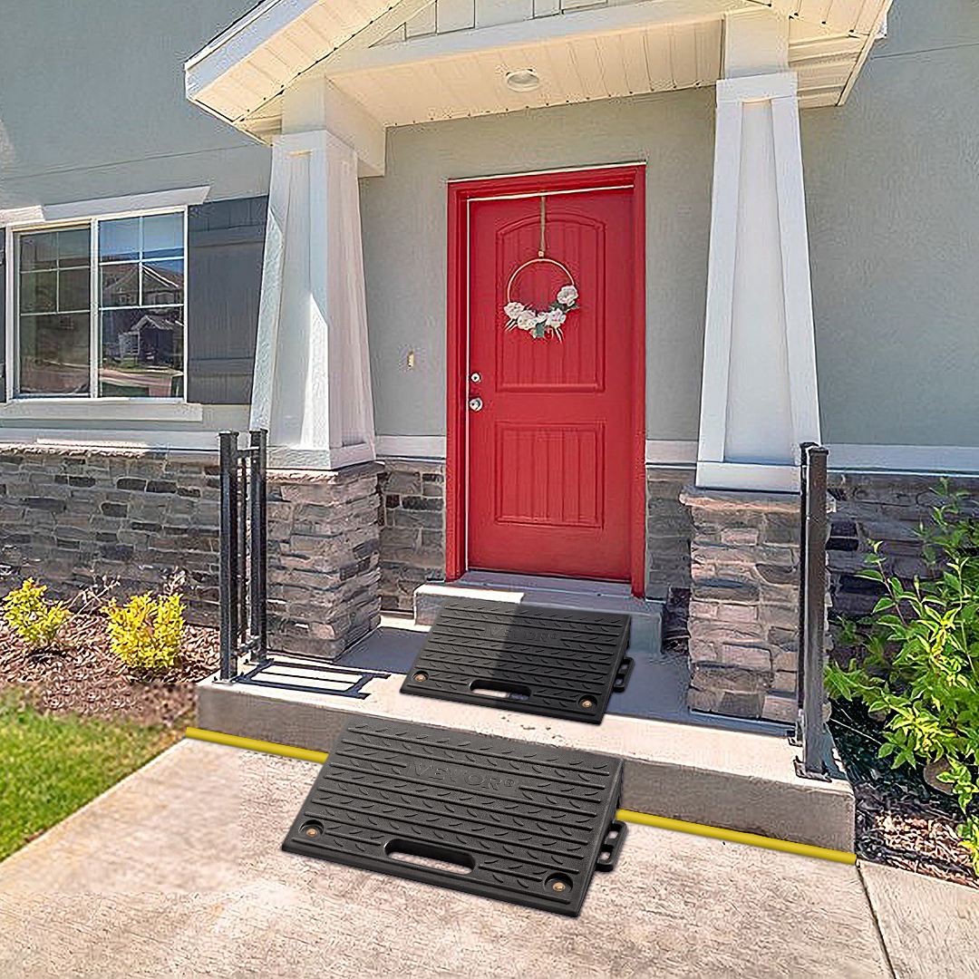 VEVOR Rubber Threshold Curb Ramp 1.5in-4 in Rise Wheelchair Scooters Access Ramp - Picture 109 of 109