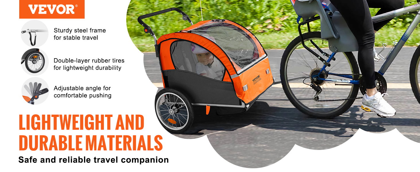 Outdoor Tent Bicycle Cargo Bike Trailer with Removable