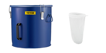 Fryer Grease Bucket,10 Gal,w/ Lid & Filter Bag