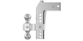 VEVOR Adjustable Trailer Hitch, Fits 2.5" Receiver, 8" Drop Ball Mount Hitch w/ Forged Aluminum Shank & Two Iron Balls, 12500 LBS Towing Capacity for Most Common Needs, Dual Locking Pins Included