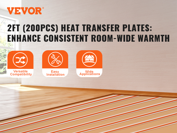 VEVOR PEX Heat Transfer Plates 2 ft, Radiant Heat Plates for 3/4