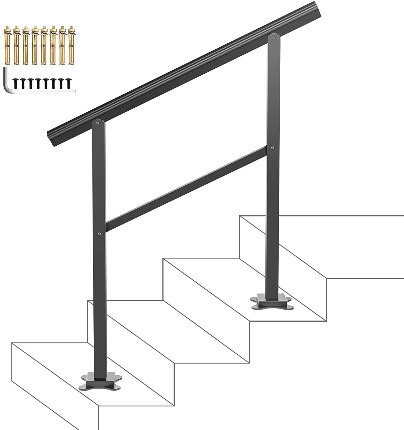 outdoor handrail,handrail outdoor stairs,34 inch