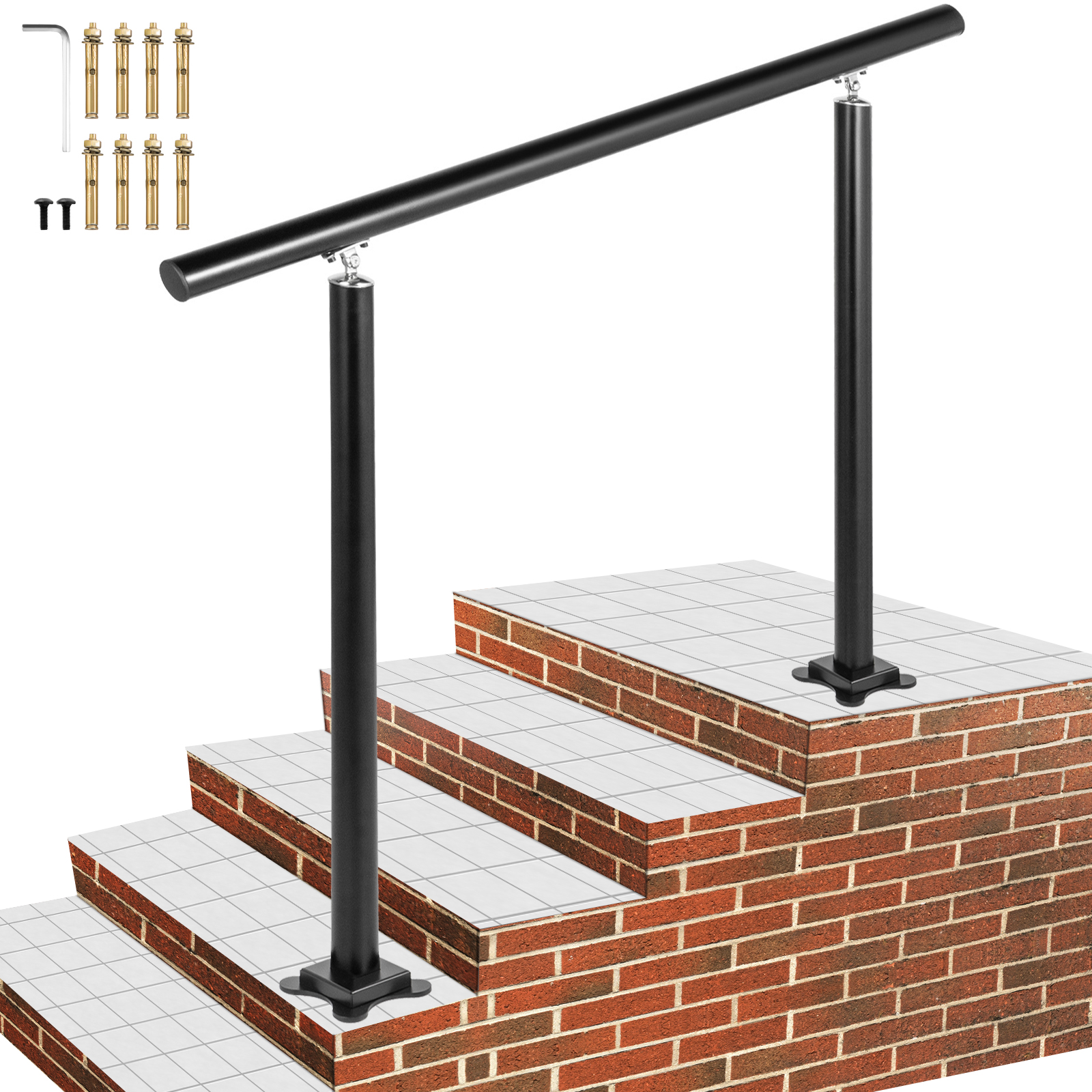 Main Courante Balcon escalier parapet Plateforme/escalier de terrasse  Garde-corps en verre en acier inoxydable 304 pour panneau de 10 à 12 mm  d'épaisseur, Système de balustrade carrée au sol Intérieur : 