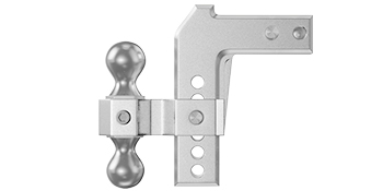 VEVOR Adjustable Trailer Hitch, Fits 2" Receiver, 6" Drop Ball Mount Hitch w/ Forged Aluminum Shank & Two Iron Balls, 12500 LBS Towing Capacity for Most Common Needs, Dual Locking Pins Included