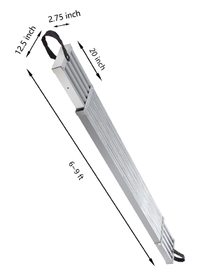 VEVOR Aluminum Work Plank, 6-9ft Telescoping Plank, 440lbs Capacity Aluminum Extension Plank, 12.5 inch Width, Aluminum Scaffolding Plank with Skid-Proof Platform Scaffold Ladder Accessory 