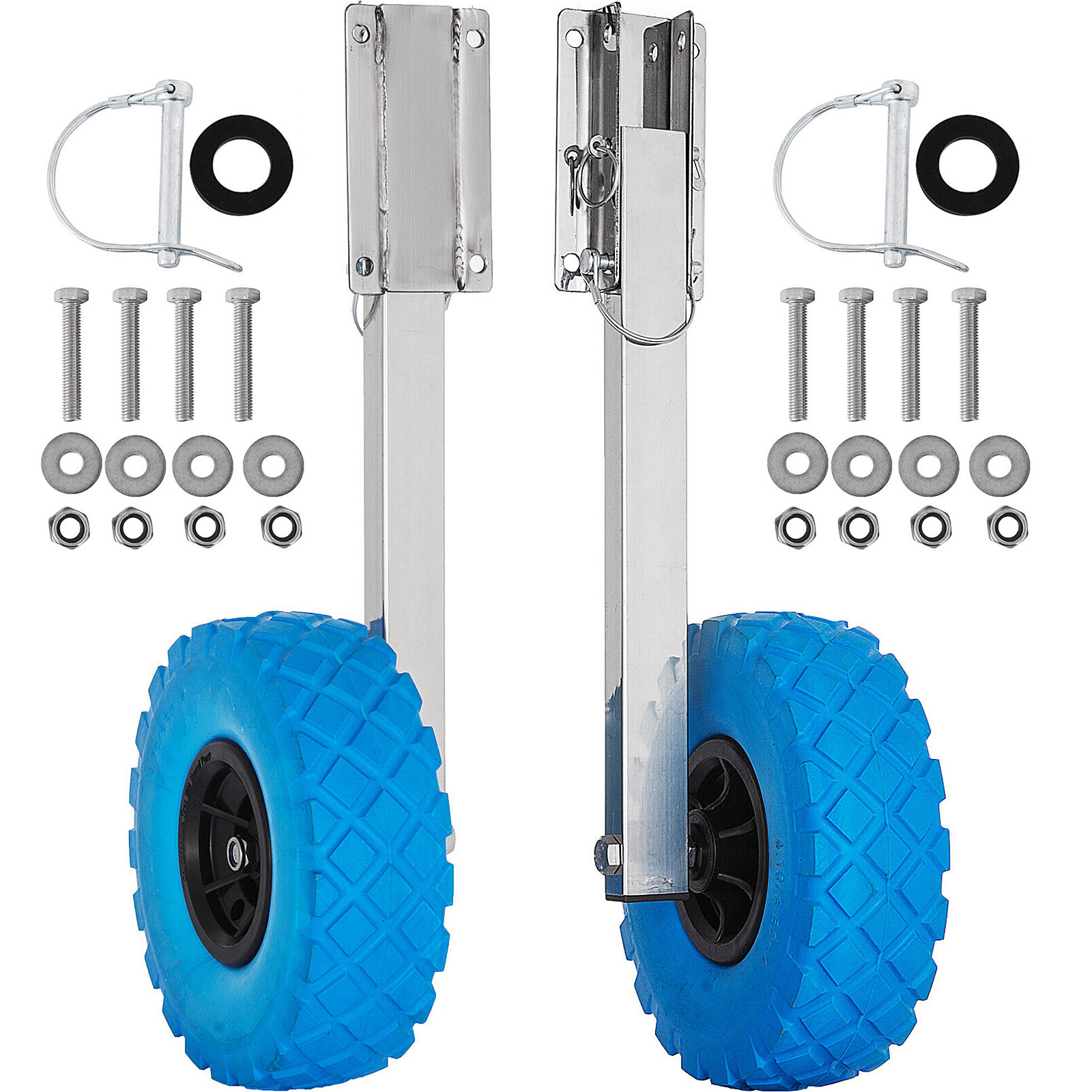 Stainless Steel Boat Launching Trailer Wheels Hand Dolly Small Inflatable Boat 