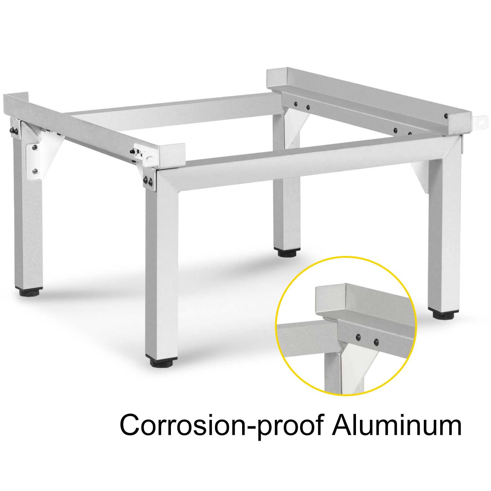 Vevor Pedestal Para Lavadora Aluminio 150kg Soporte Elevador 124,6 X 61 X  34,3cm