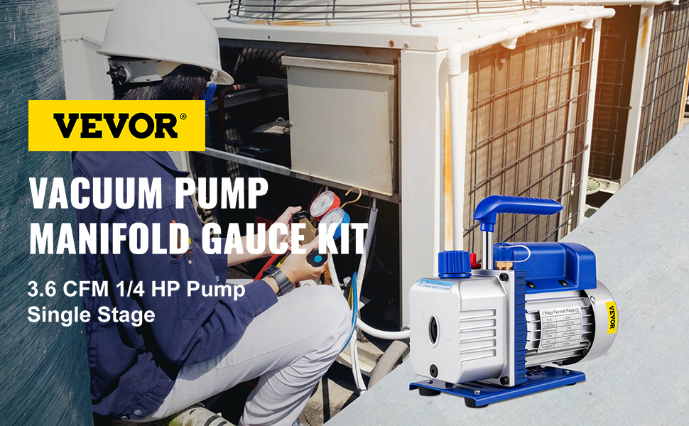 Kit Complet Manomètre Et Collecteur De Réfrigérant Pour Climatisation Auto - Avec 3 Pompes à Vide Et Tuyaux De 5 Pieds