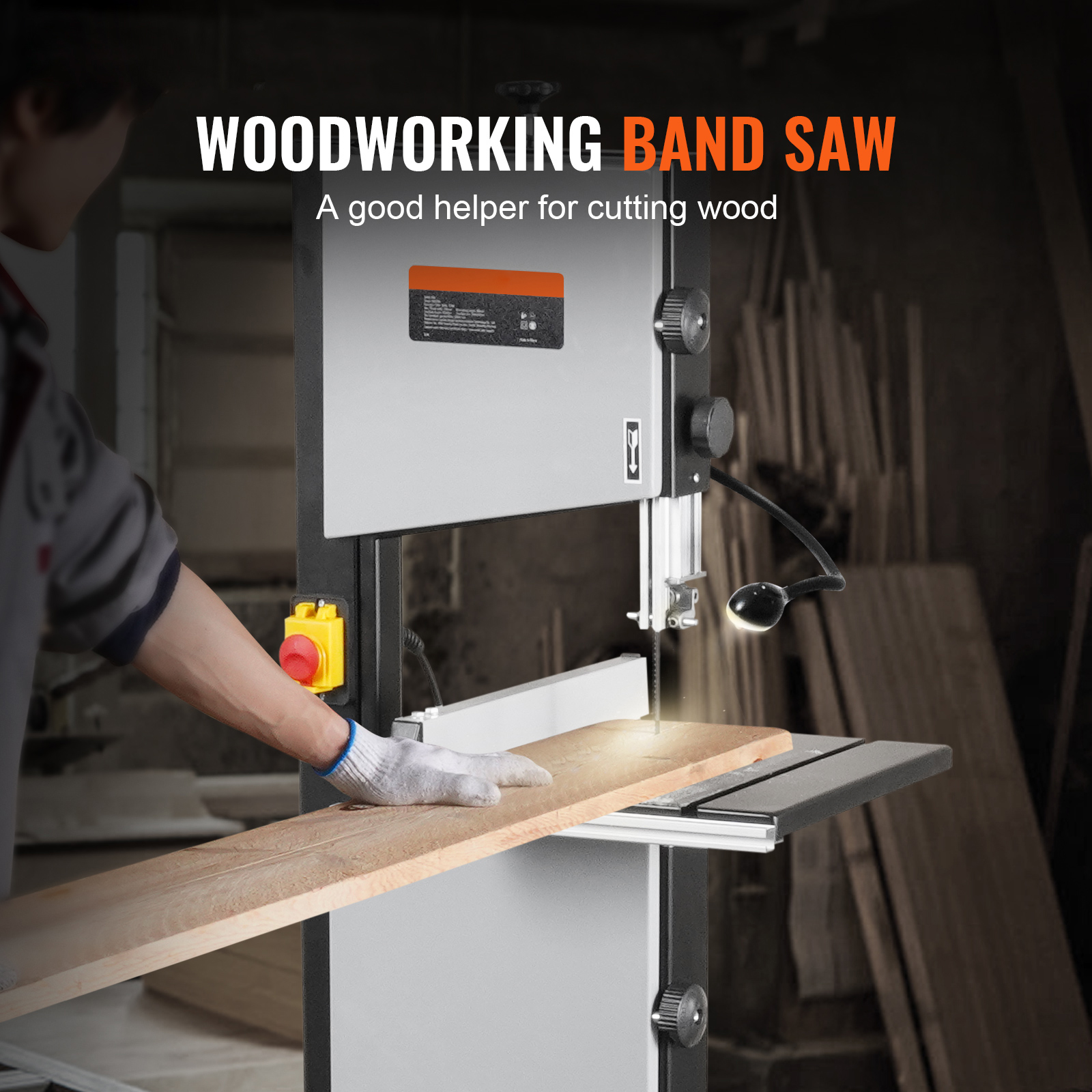 Band Saw with Stand Benchtop Bandsaw, 9.65 in/13.39 in Speed Adjustable - Produktbild 1