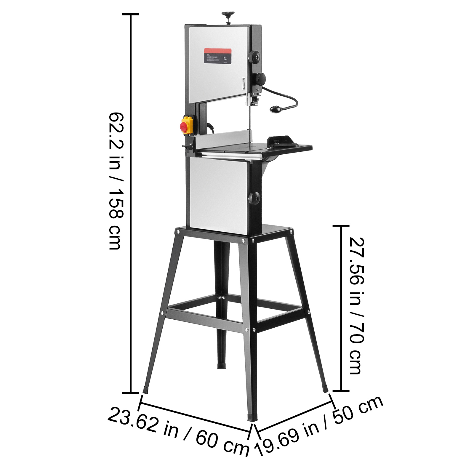 Band Saw with Stand Benchtop Bandsaw, 9.65 in/13.39 in Speed Adjustable - Produktbild 7