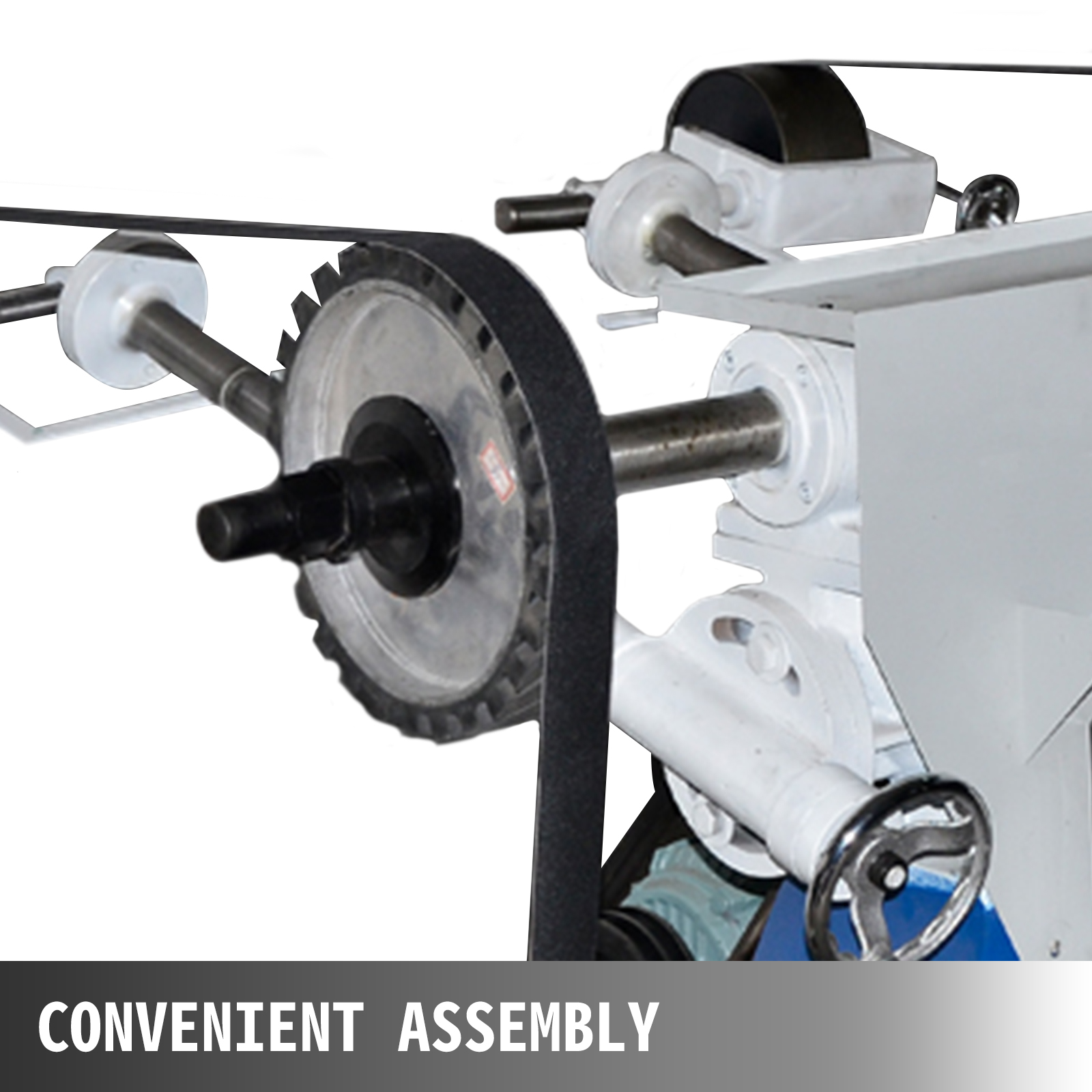 VEVOR 10x2inch Belt Grinder Rubber Wheel Serrated Rubber Contact Wheel