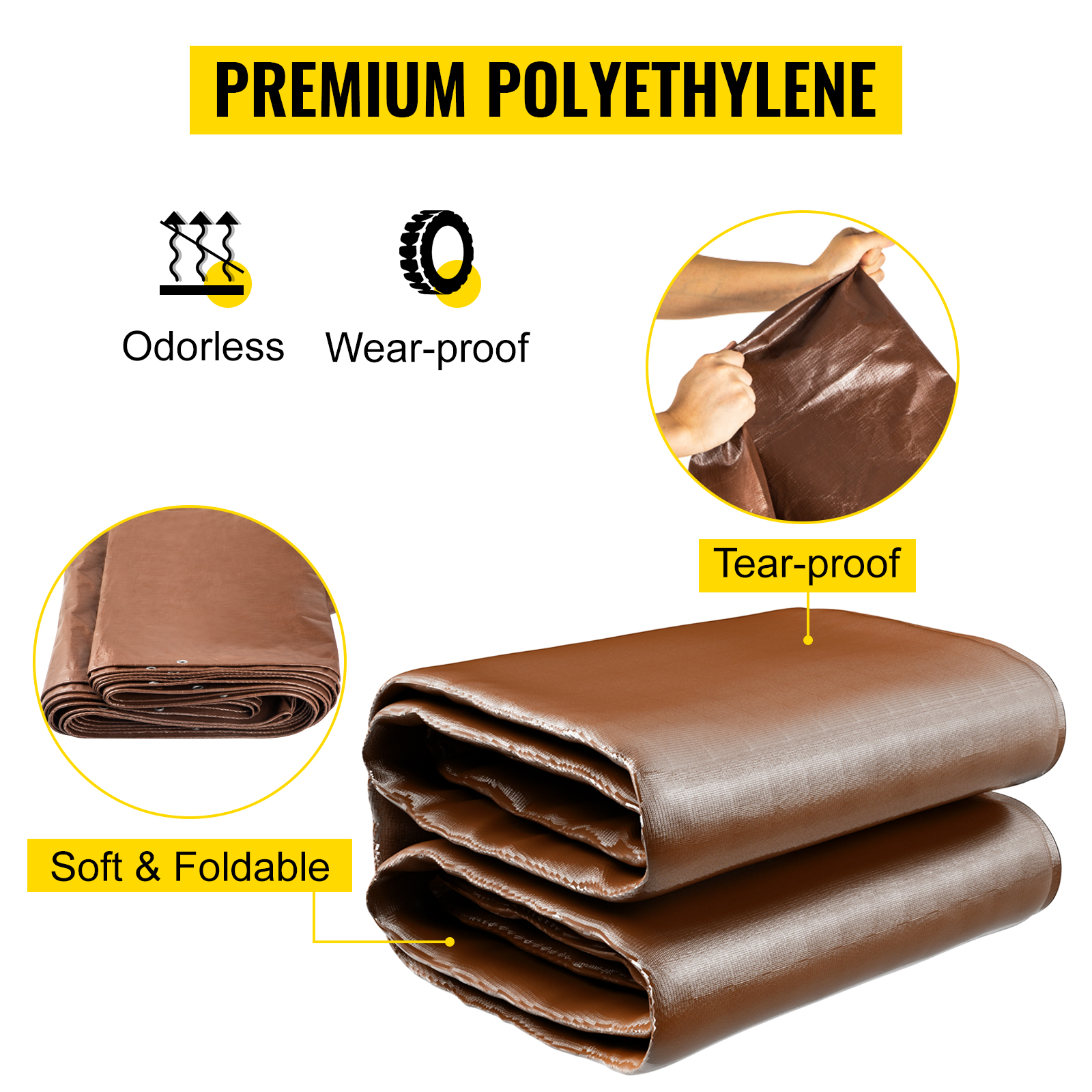 Telone Copertura Invernale Per Piscina Ottagonale 470x300 Cm - PEB 180 G/m², Verde/Nero Con Occhielli E Corda