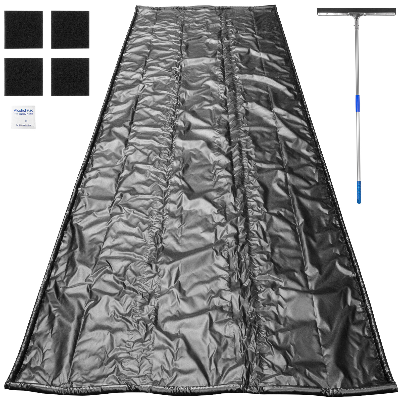 Revestimiento de Caucho Antideslizante Suelo Goma PVC (Negro -140 x 200 cm)