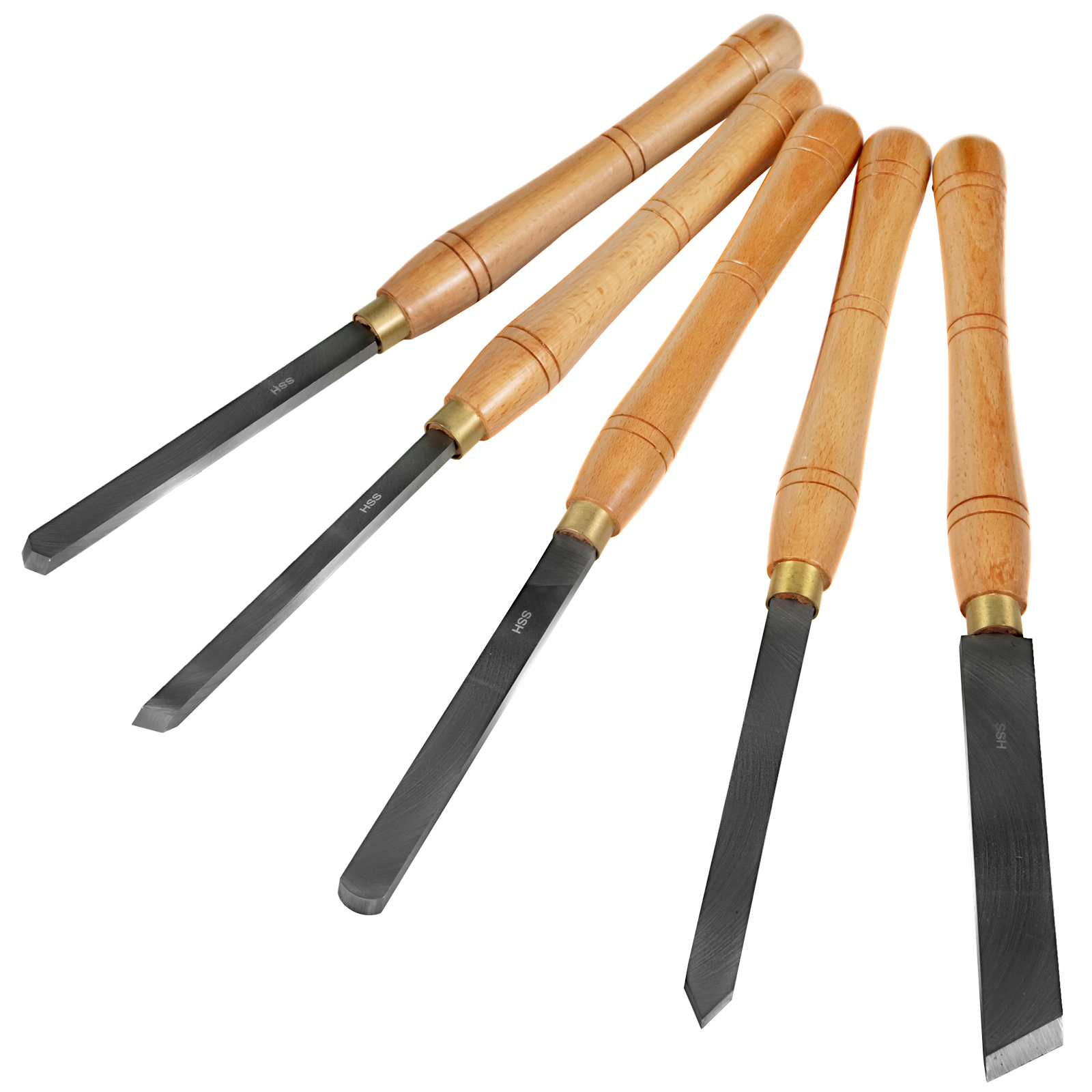 8pcs/set Wood Lathe Chisel Set HSS Wood Turning Tools w/ Storage Box - Picture 11 of 12